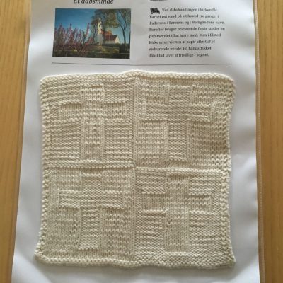 Dåbsklud i et chartek med dåbshilsen