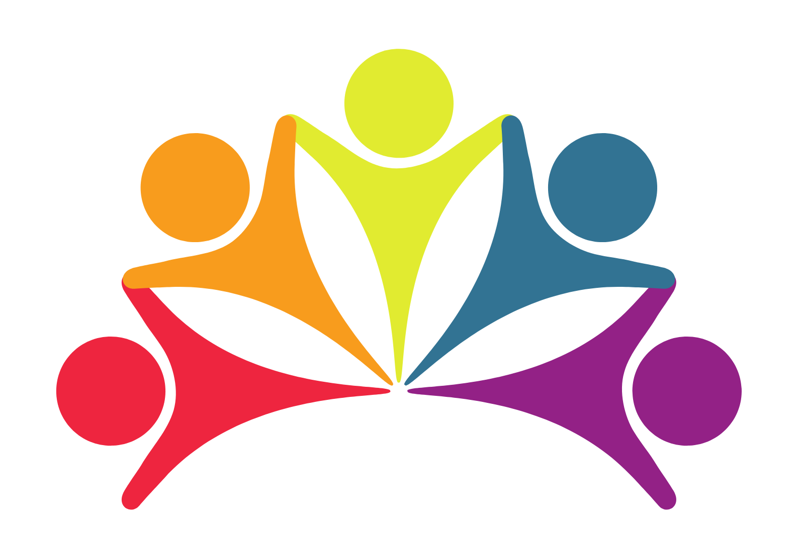 Grafik der viser mennesker sammen i en halvcirkel